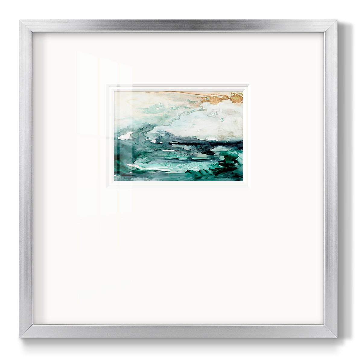 Sea Foam Flow I Premium Framed Print Double Matboard