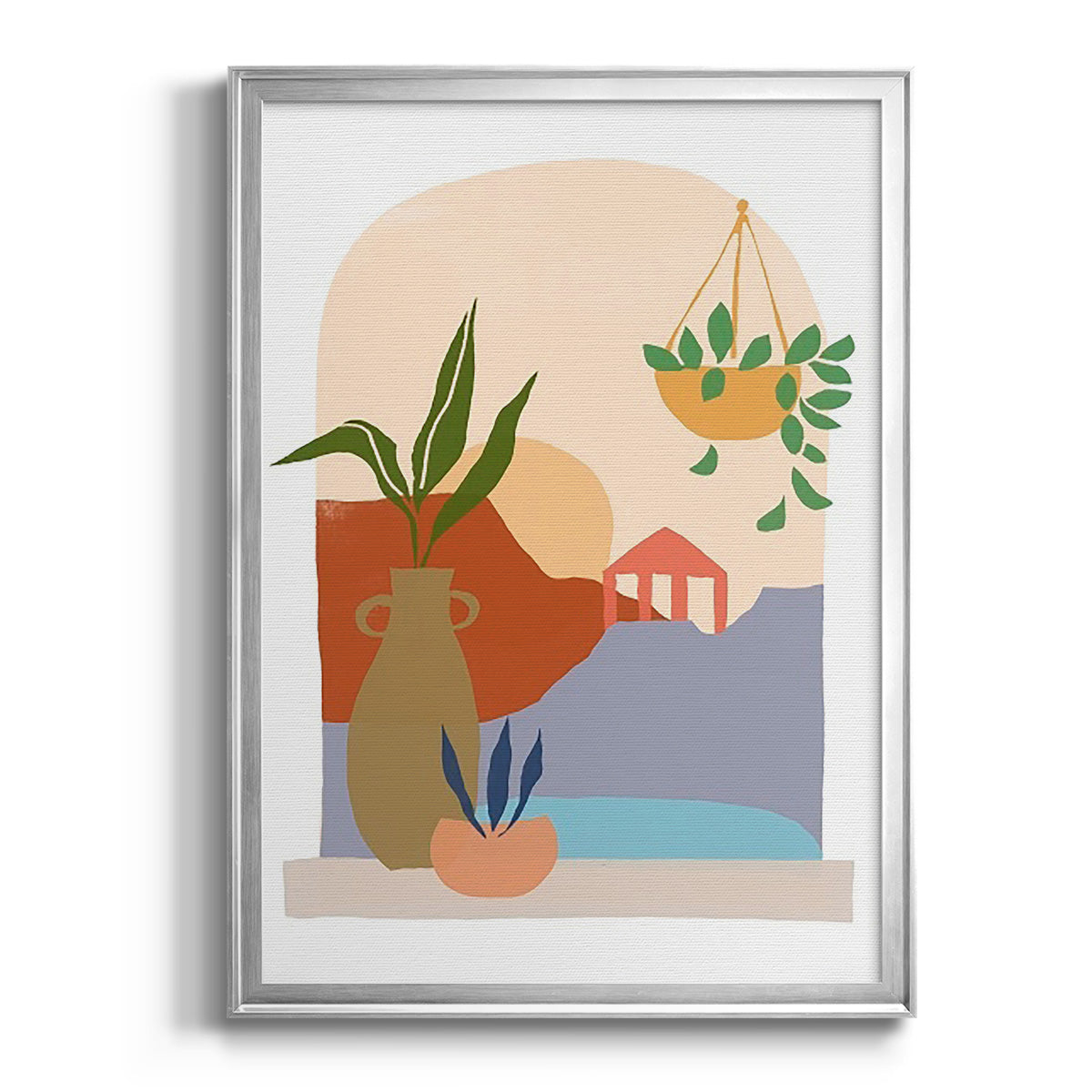 Paper Scene II - Modern Framed Canvas Print