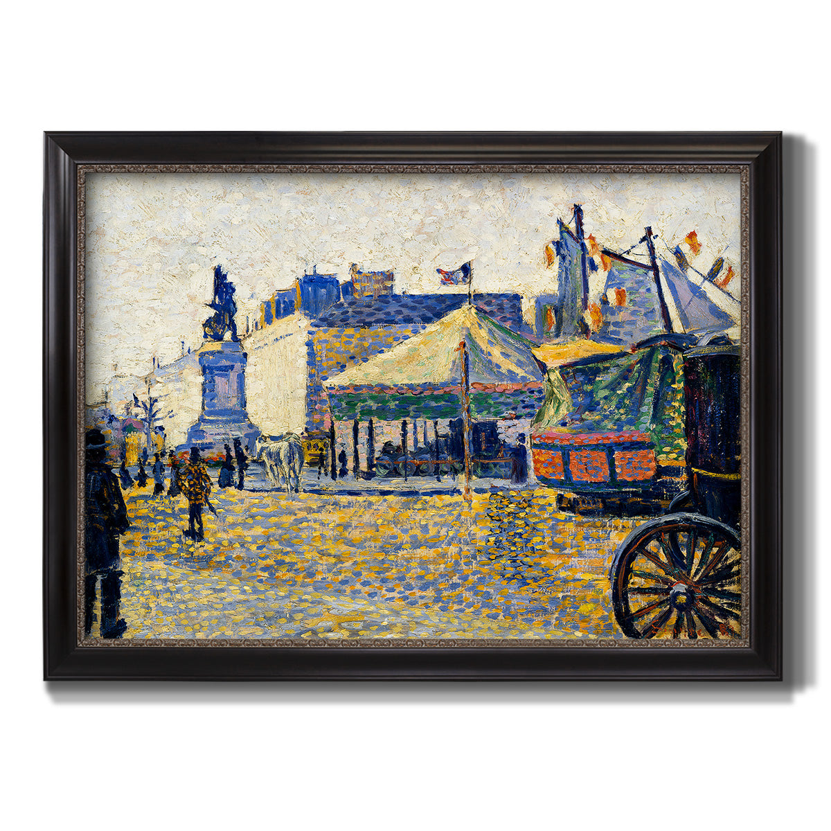 Place de Clichy - Ornate Framed Canvas Print