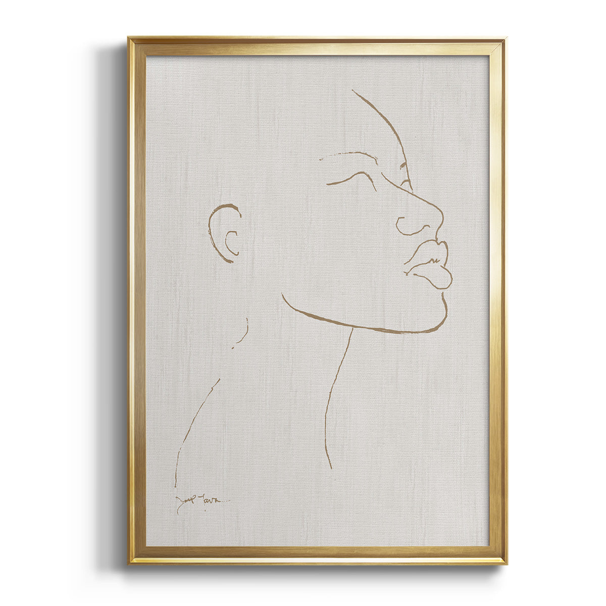 Portrait Sketch I - Modern Framed Canvas Print