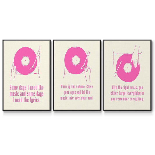 Sweet Melody I - Floater Framed Canvas Set