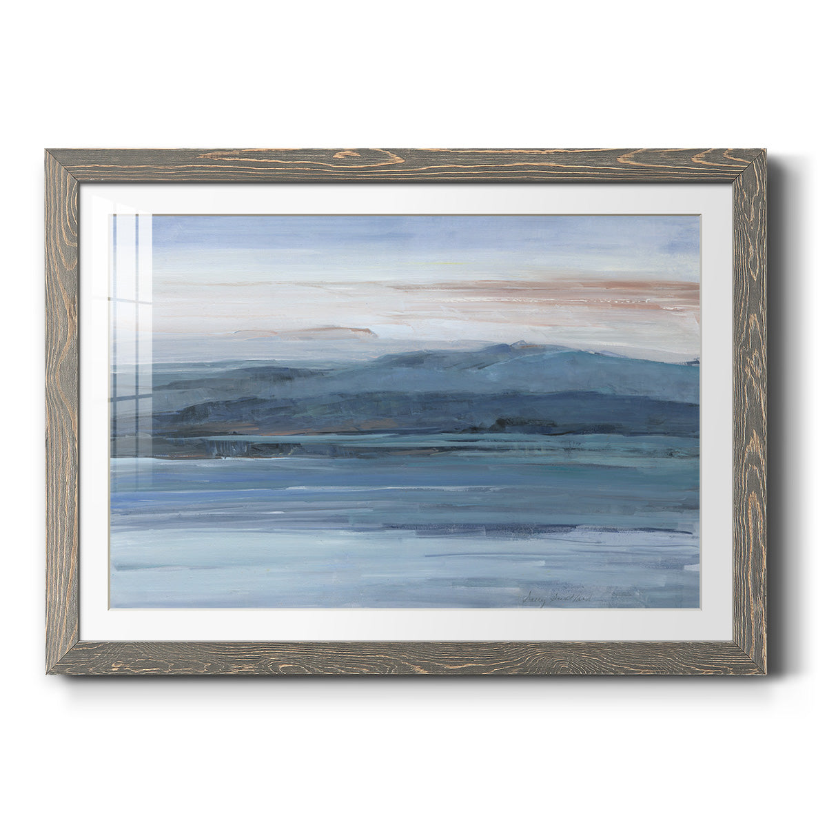 Across The Lake - Barnwood Framed Art Print
