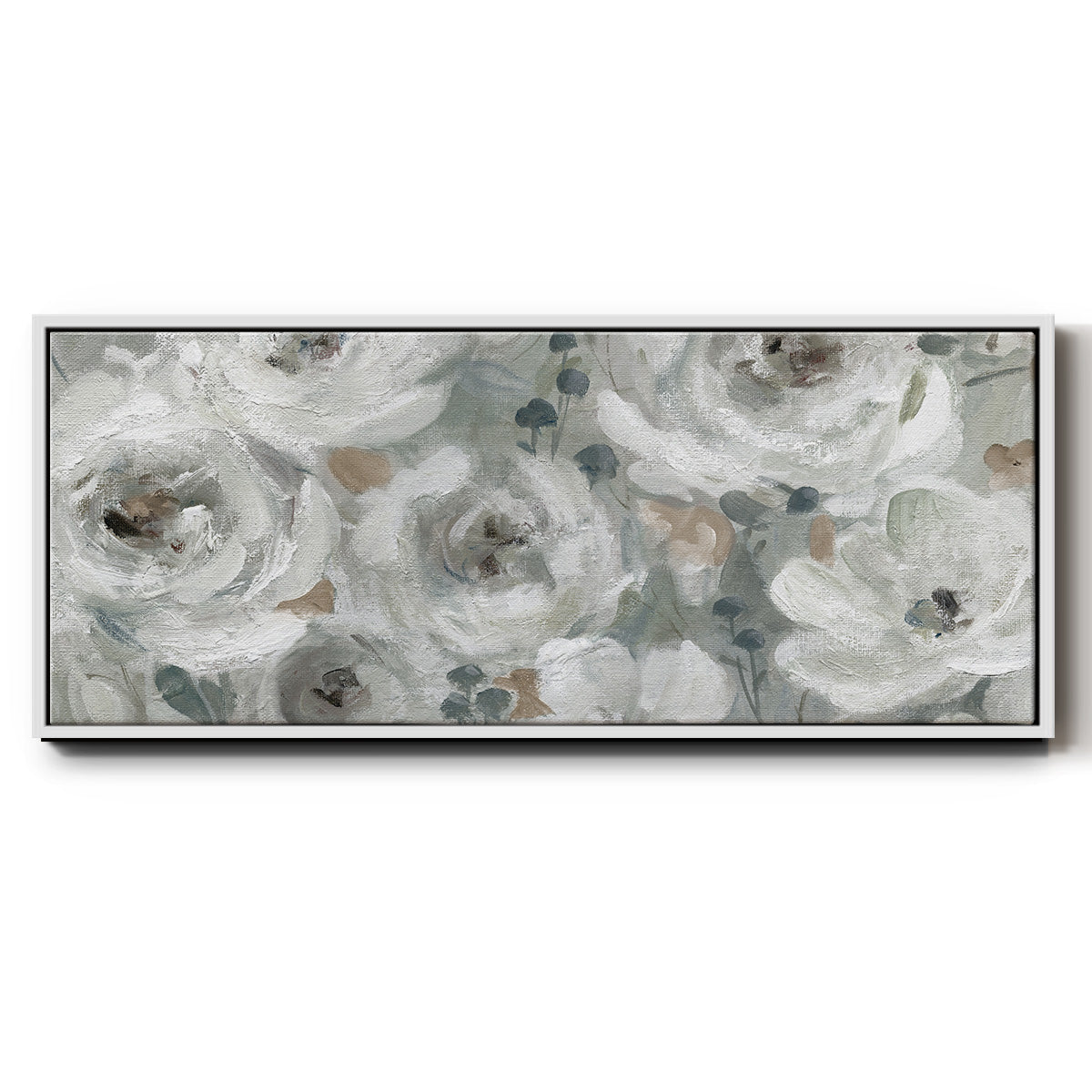 Neutral Symphony - Floater Framed Canvas Print