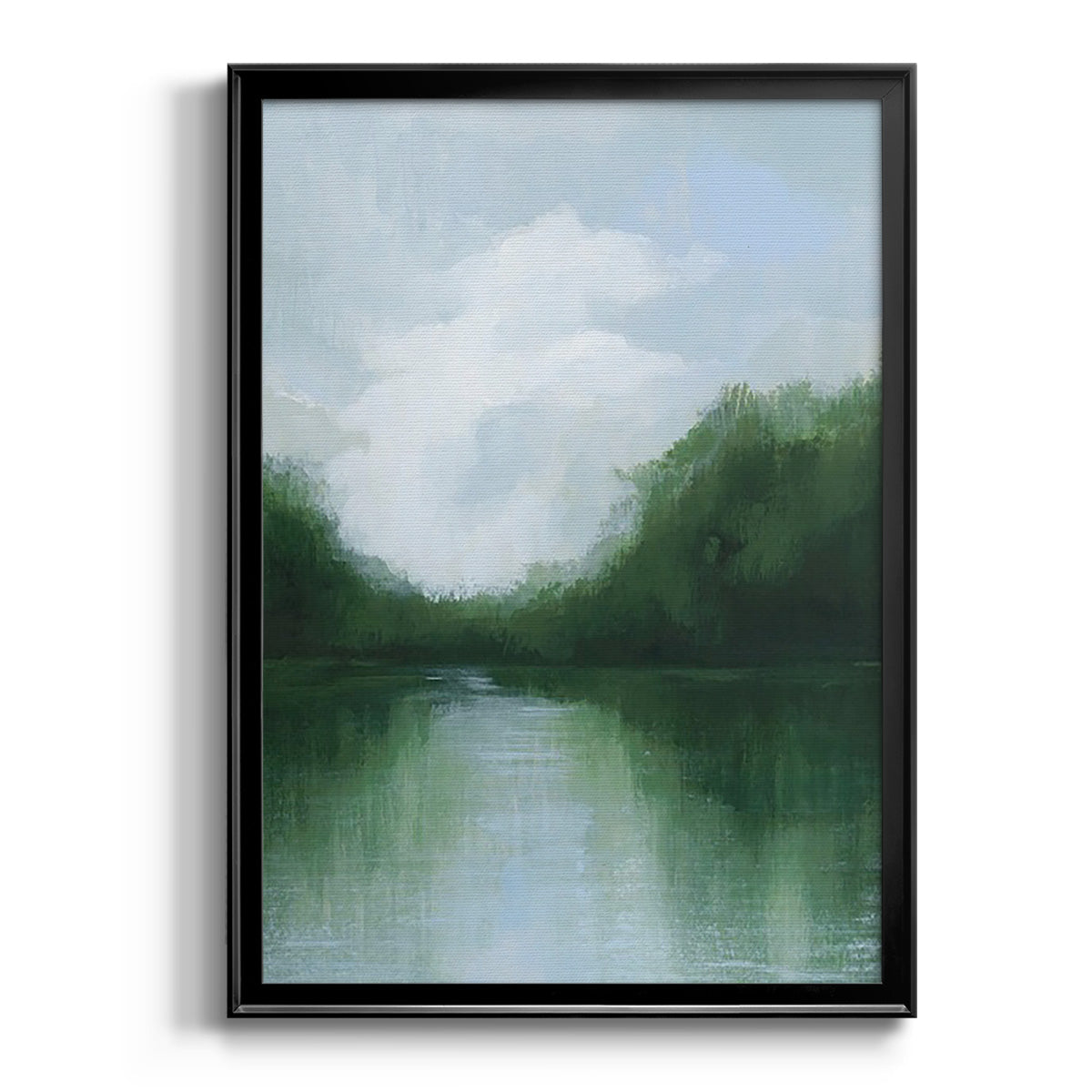 Mossy Reflections II - Modern Framed Canvas Print