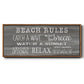Beach Rules - Floater Framed Canvas Print