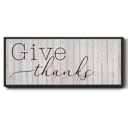 Give Thanks - Floater Framed Canvas Print