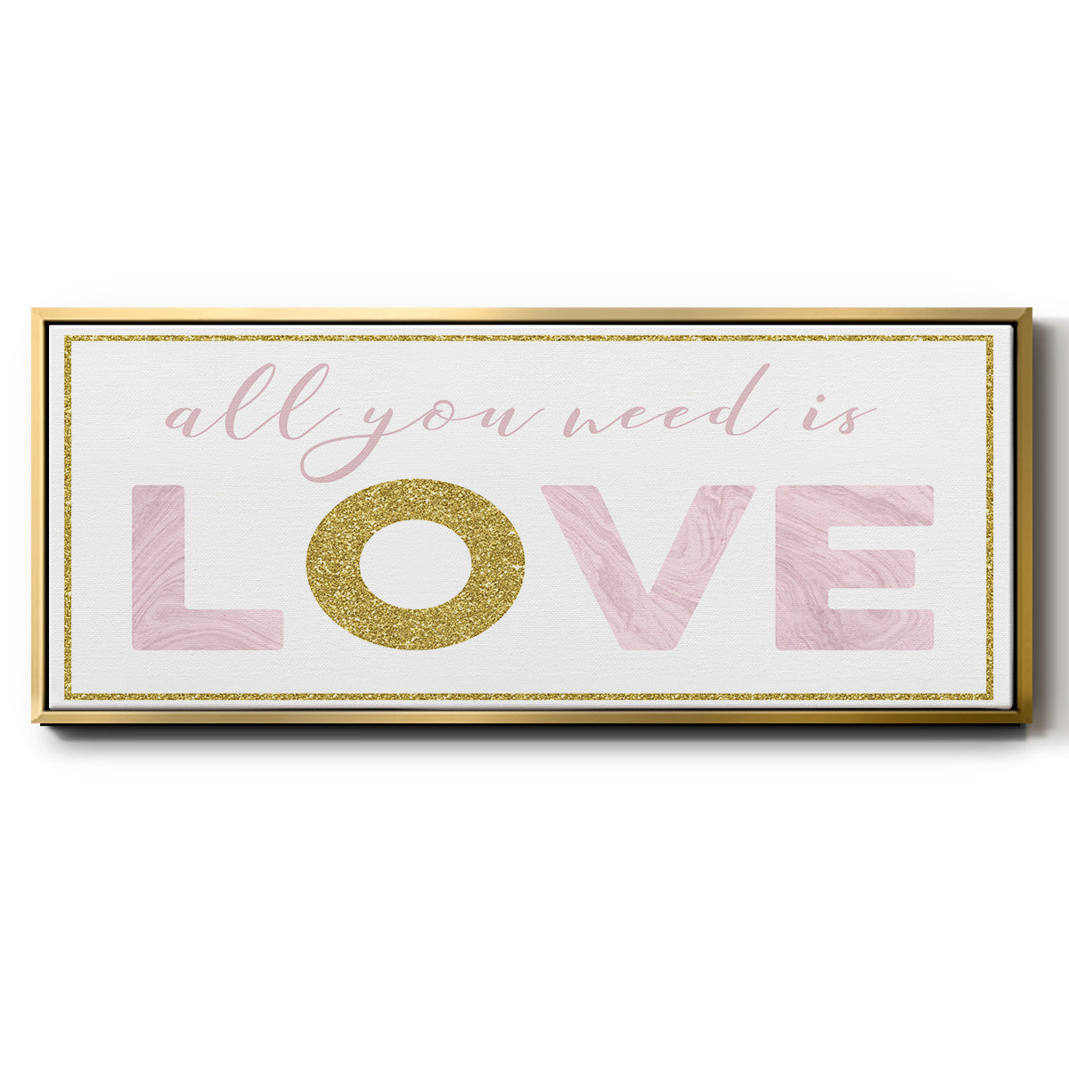 All You Need is Love - Floater Framed Canvas Print