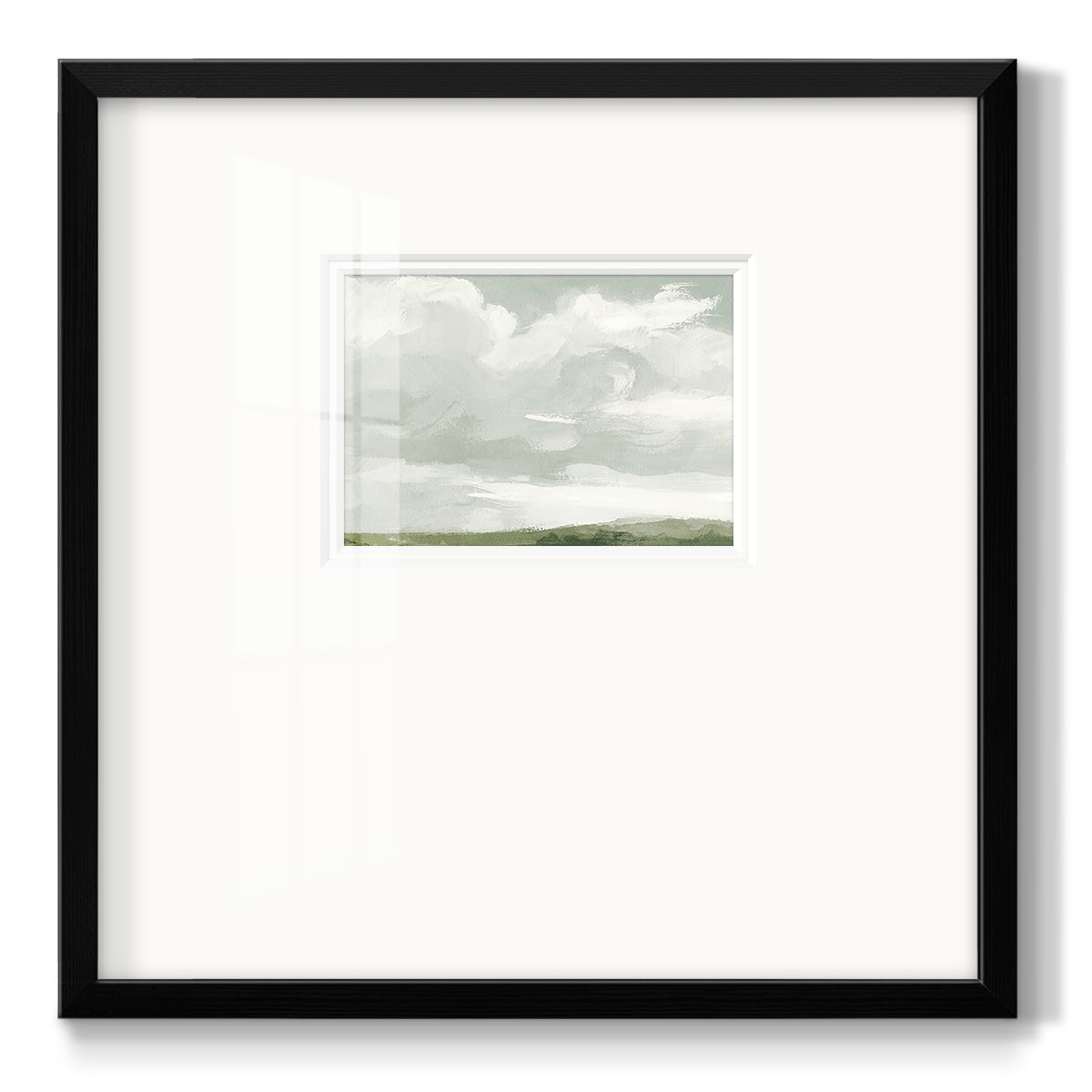 Gray Stone Sky III Premium Framed Print Double Matboard