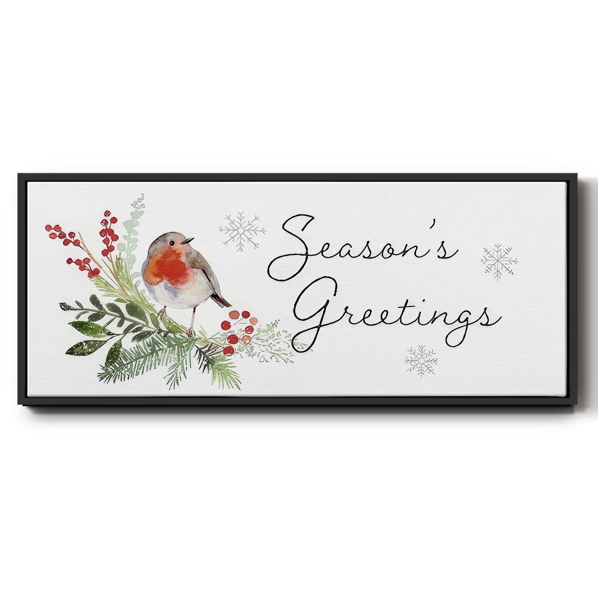 Winter Visitor Collection D - Floater Framed Canvas Print