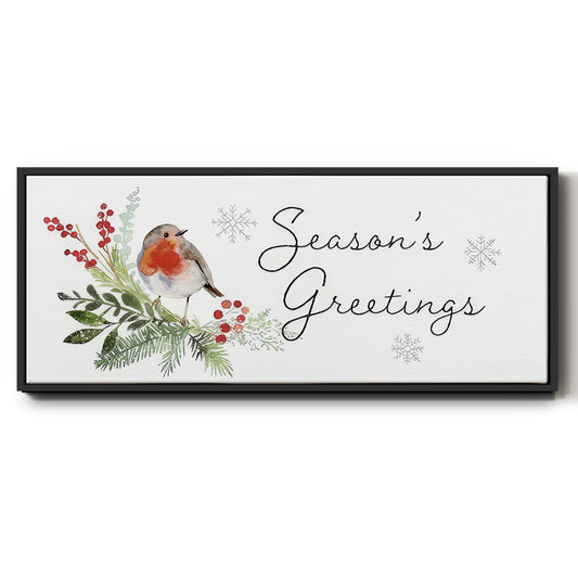 Winter Visitor Collection D - Floater Framed Canvas Print