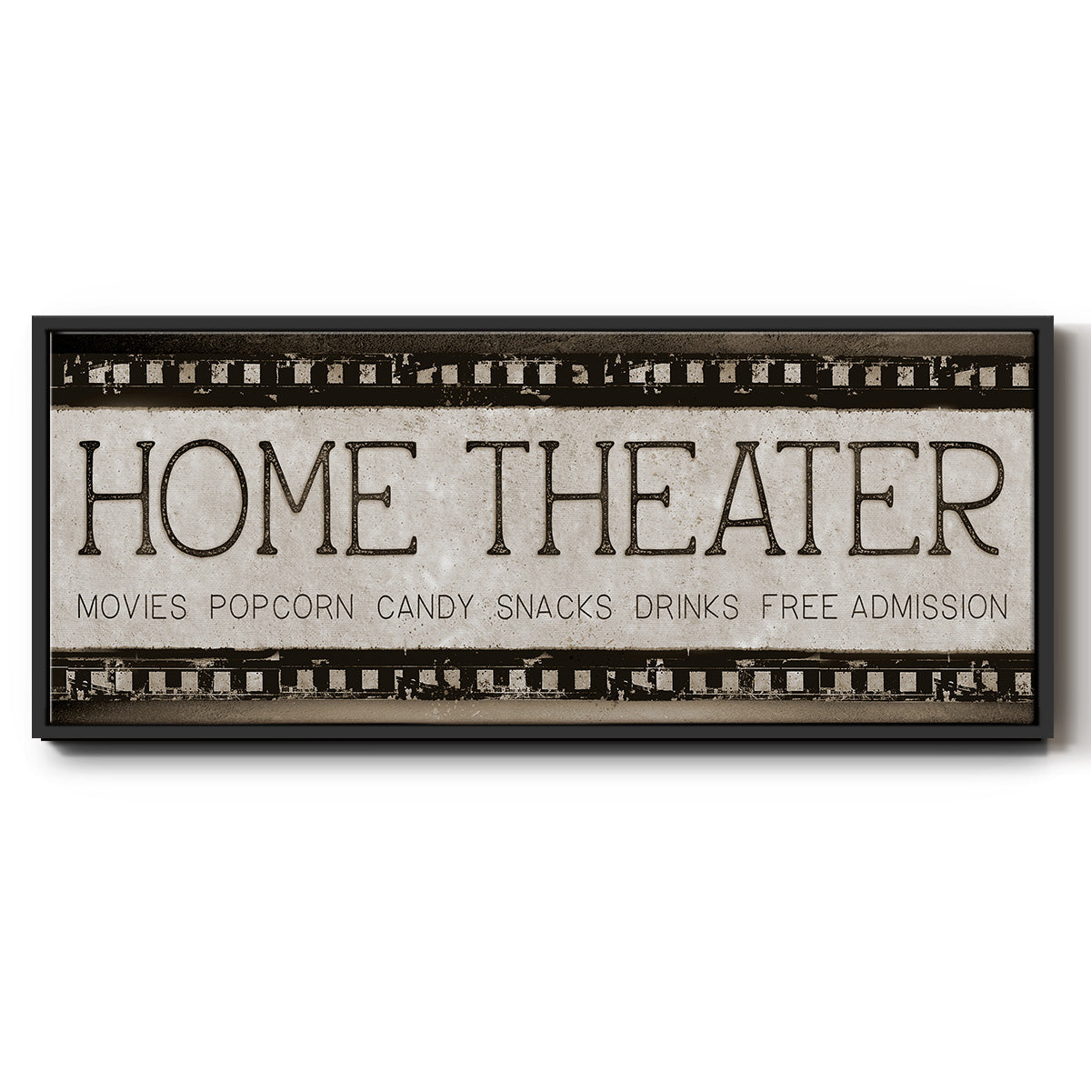 Home Theater - Floater Framed Canvas Print