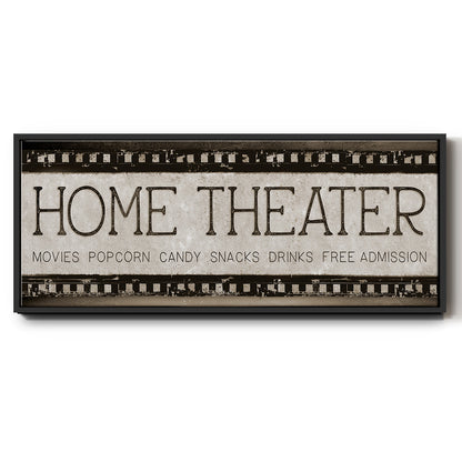 Home Theater - Floater Framed Canvas Print