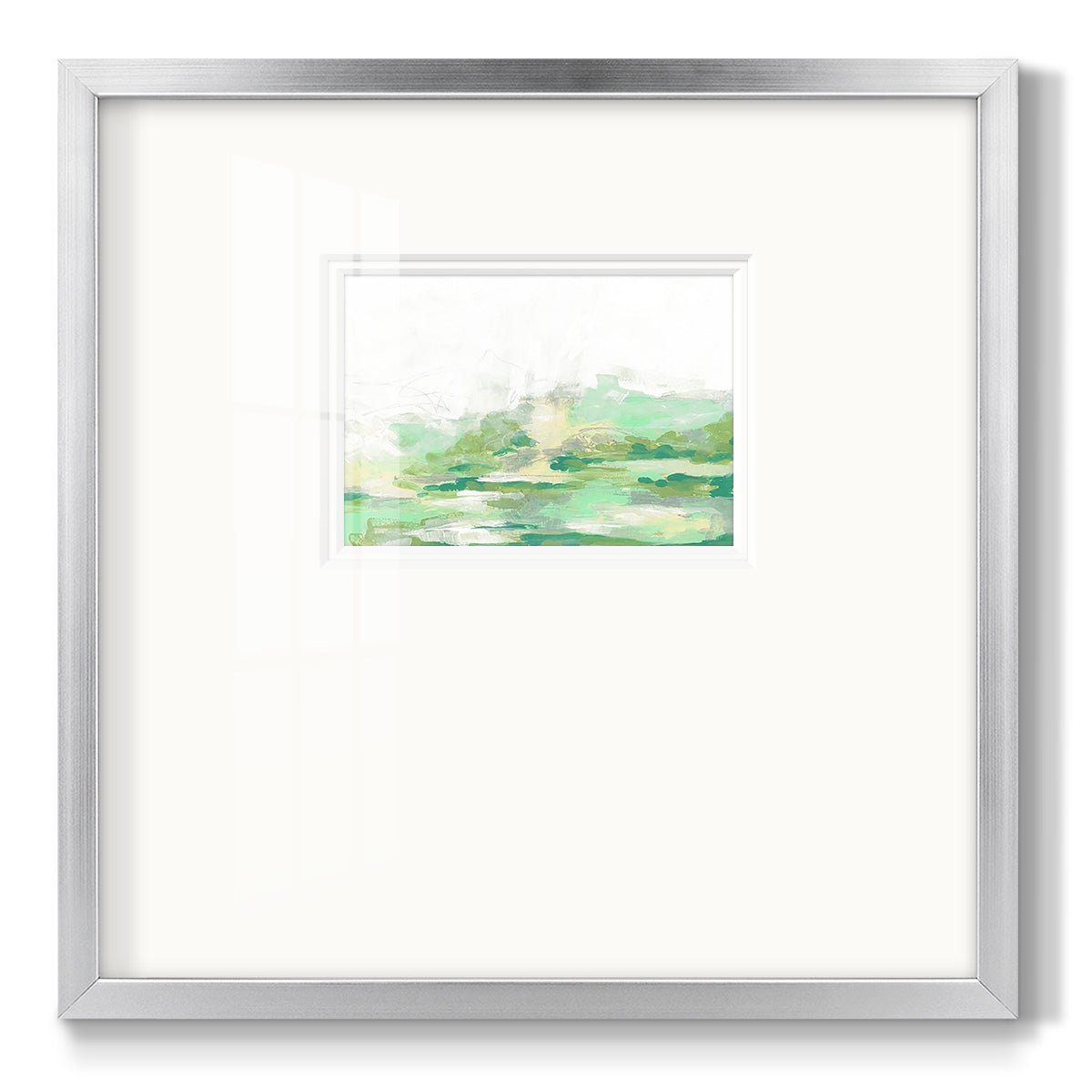 Green Mist Vista II - Double Matboard Framed Print