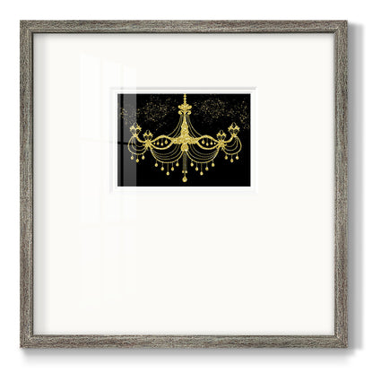 Golden Chandelier Premium Framed Print Double Matboard