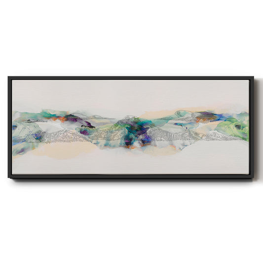 Abstract Mountain Range - Floater Framed Canvas Print