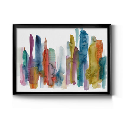 Spectrum Skyline - Modern Framed Canvas Print