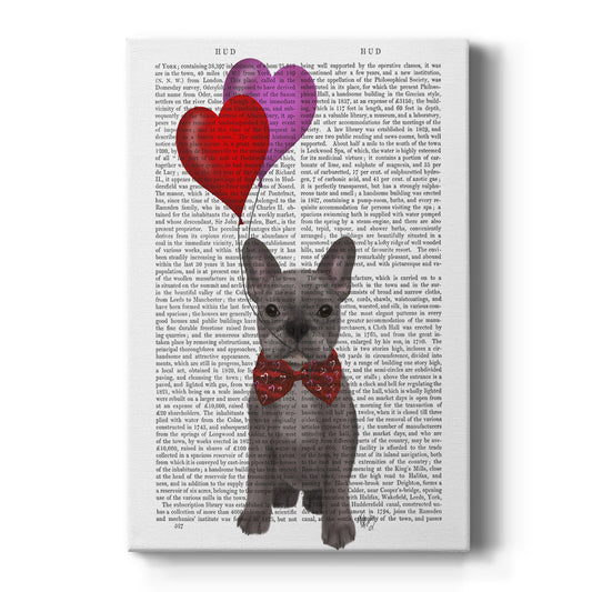 French Bulldog and Balloons Premium Gallery Wrapped Canvas - Ready to Hang