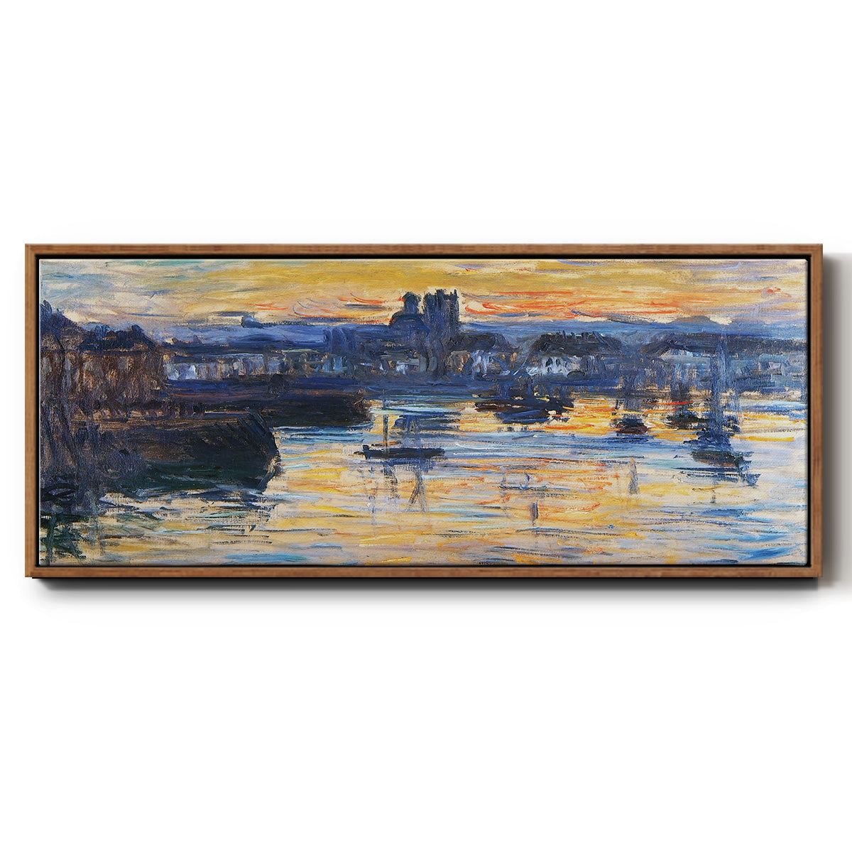 The Port of Dieppe, Evening, 1882 - Floater Framed Canvas Print