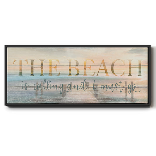 The Beach Is Calling - Floater Framed Canvas Print