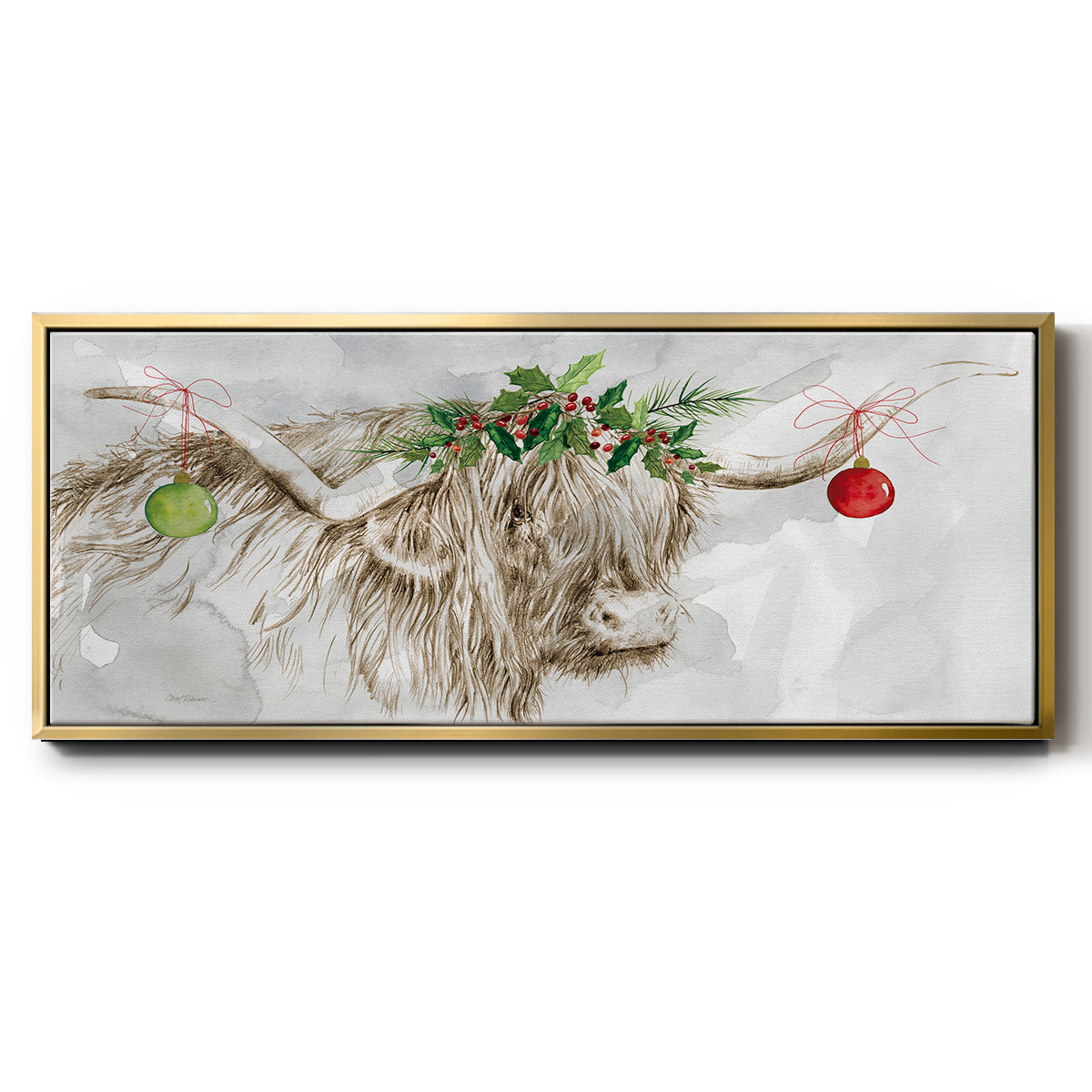 Highland Holidays - Floater Framed Canvas Print