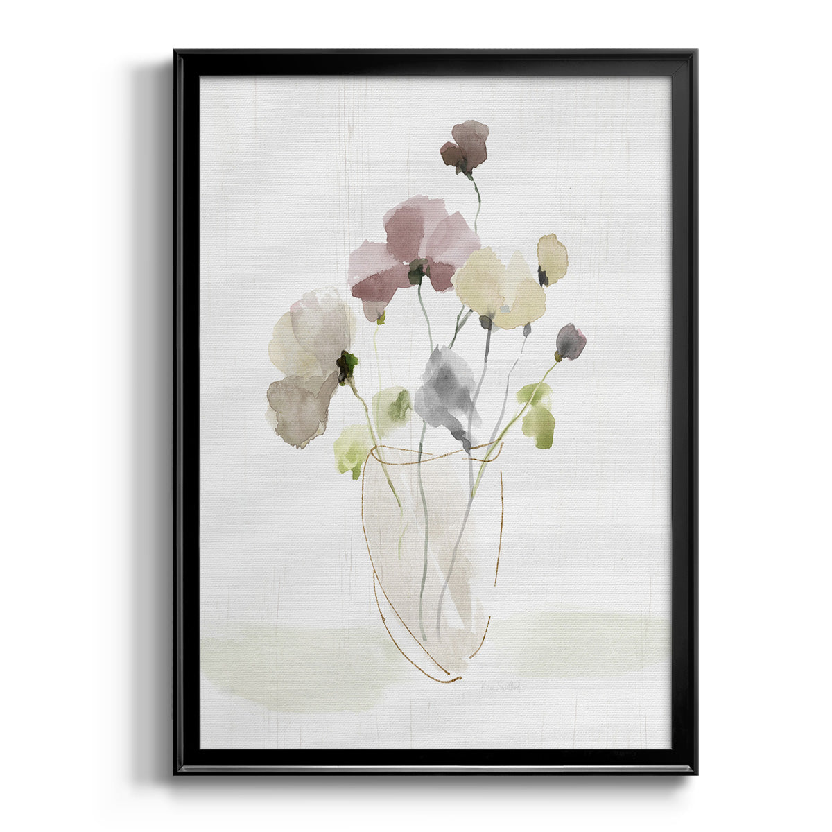 Choose Happy Bouquet I - Modern Framed Canvas Print