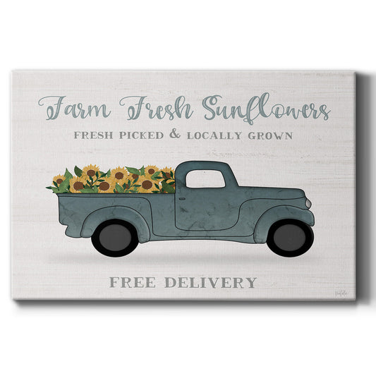 Farmers Market Truck Premium Gallery Wrapped Canvas - Ready to Hang