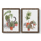 Purrfect Plants I - Premium Framed Canvas 2 Piece Set - Ready to Hang