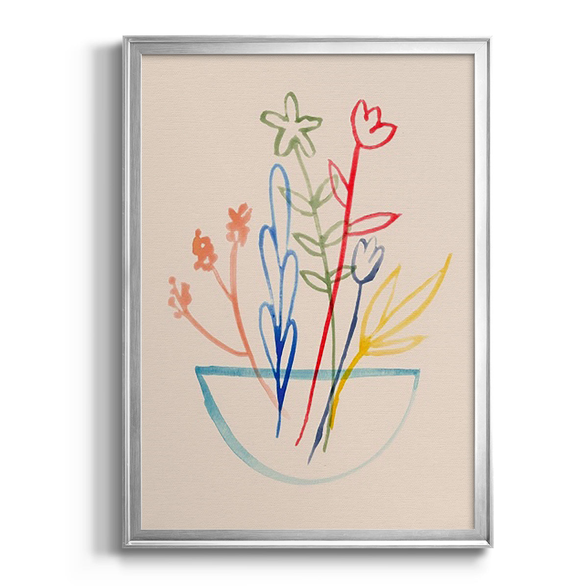 Fun Bunch II - Modern Framed Canvas Print