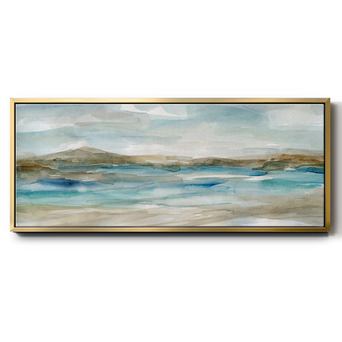 Peaceful Beach II - Floater Framed Canvas Print