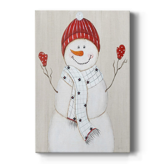 Festive Snowman III Premium Gallery Wrapped Canvas - Ready to Hang