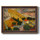 Valley With Ploughman Seen from Above - Ornate Framed Canvas Print