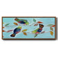 Bitty Birds I - Floater Framed Canvas Print