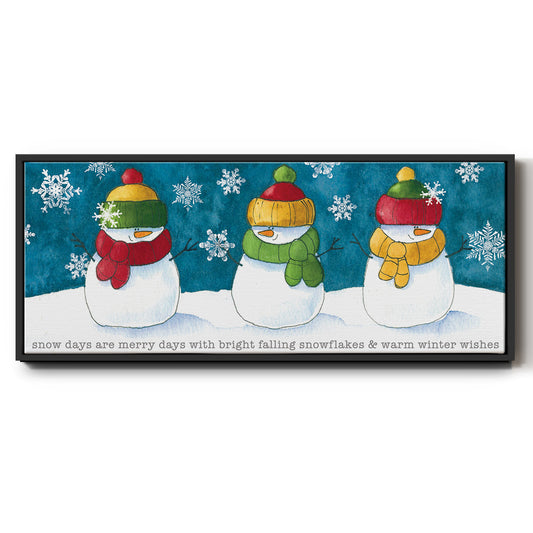 A Frosty Kiss - Floater Framed Canvas Print