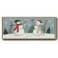 Snowmen VI - Floater Framed Canvas Print