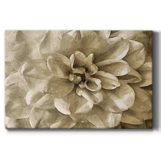 Neutral Wall Flower III - Canvas Art Print