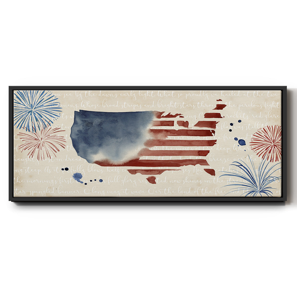 Fourth of July Collection C - Floater Framed Canvas Print