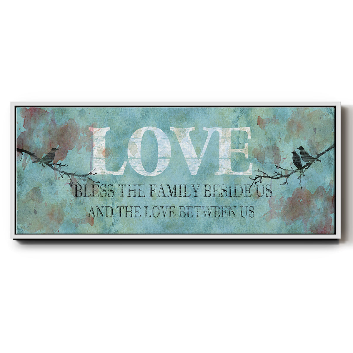Love Between Us - Floater Framed Canvas Print