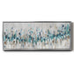 Blue Staccato - Floater Framed Canvas Print