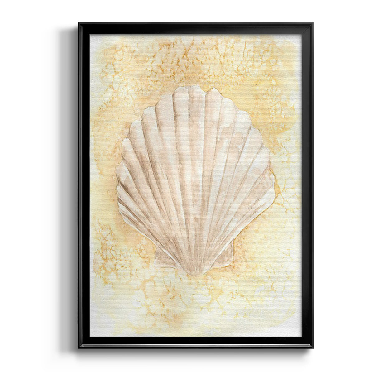 Salty Seashell II - Modern Framed Canvas Print