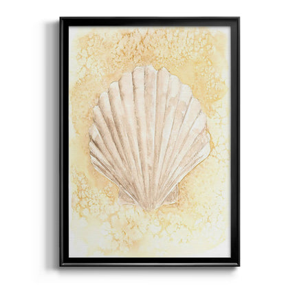 Salty Seashell II - Modern Framed Canvas Print