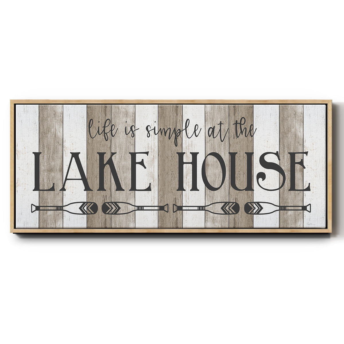 Simple at the Lake House - Floater Framed Canvas Print