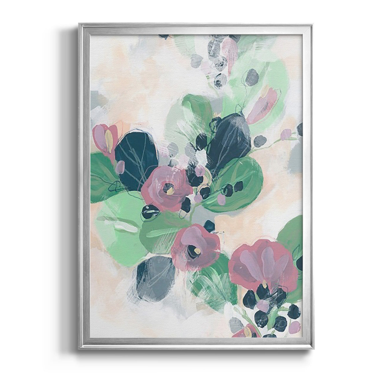 Tropical Branch Fresco I - Modern Framed Canvas Print