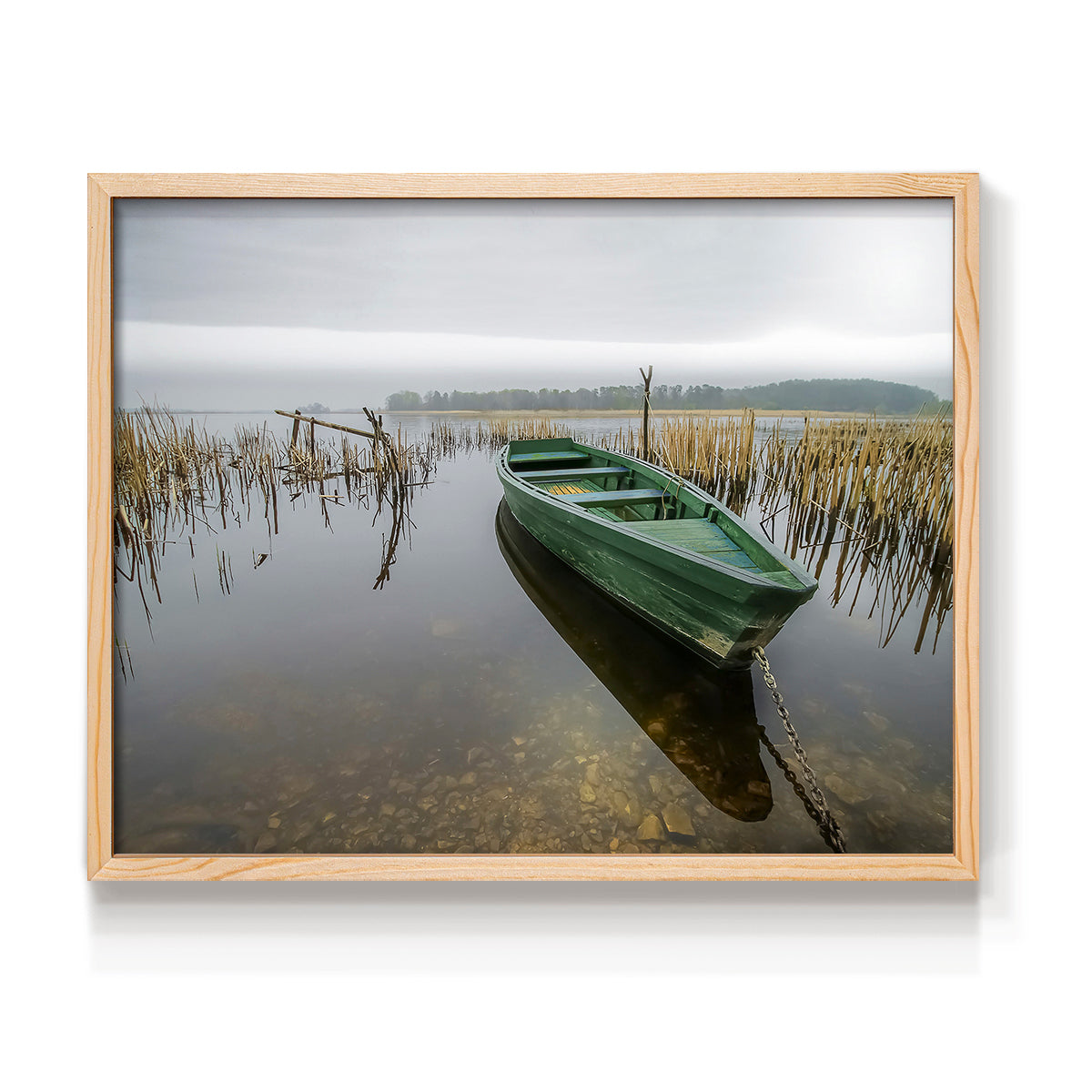 Green One - Restickable Framed Art Print