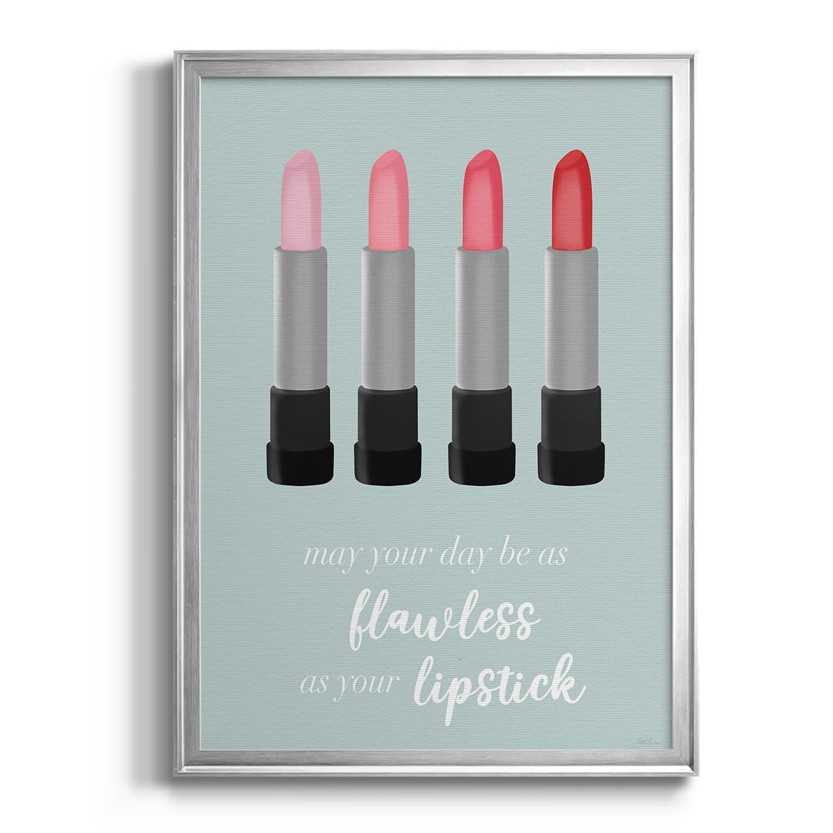 Flawless Lipstick - Modern Framed Canvas Print