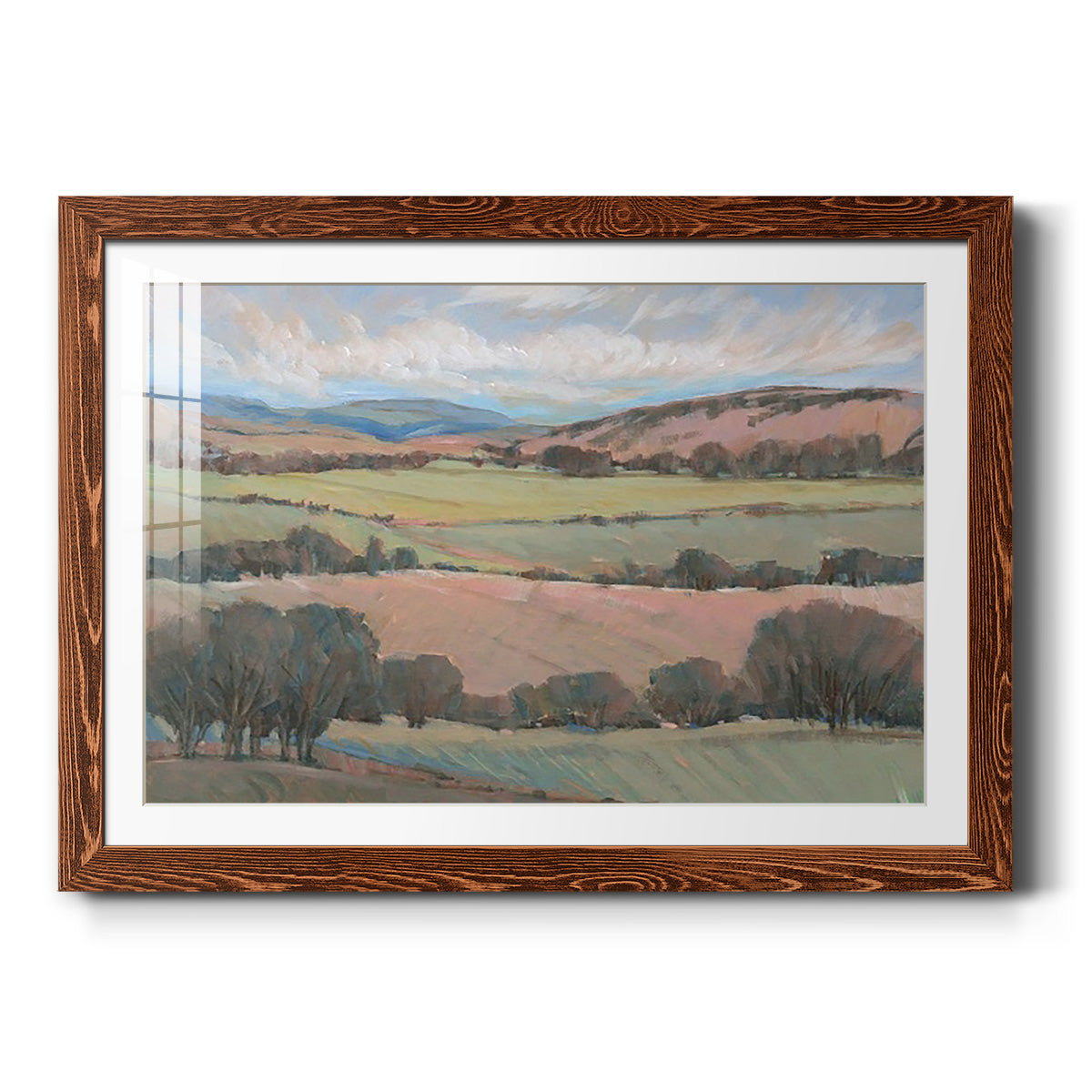 Hilly Countryside I - Barnwood Framed Art Print