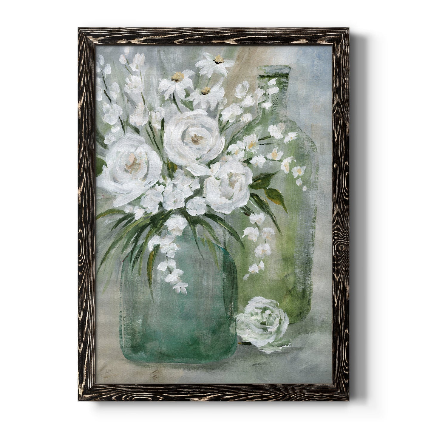 Rosey Afternoon - Premium Canvas Framed in Barnwood - Ready to Hang