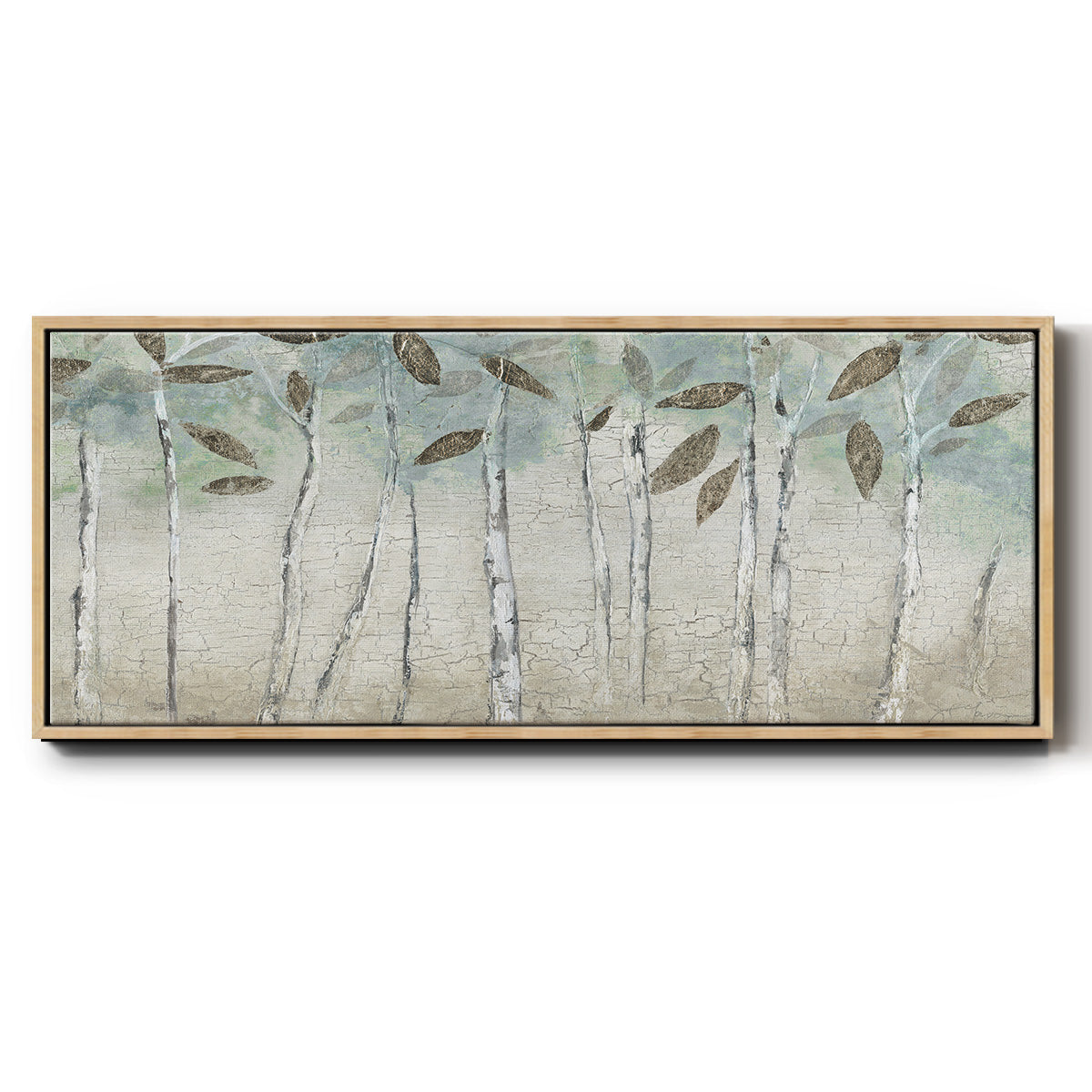 Rain Soft Woods - Floater Framed Canvas Print
