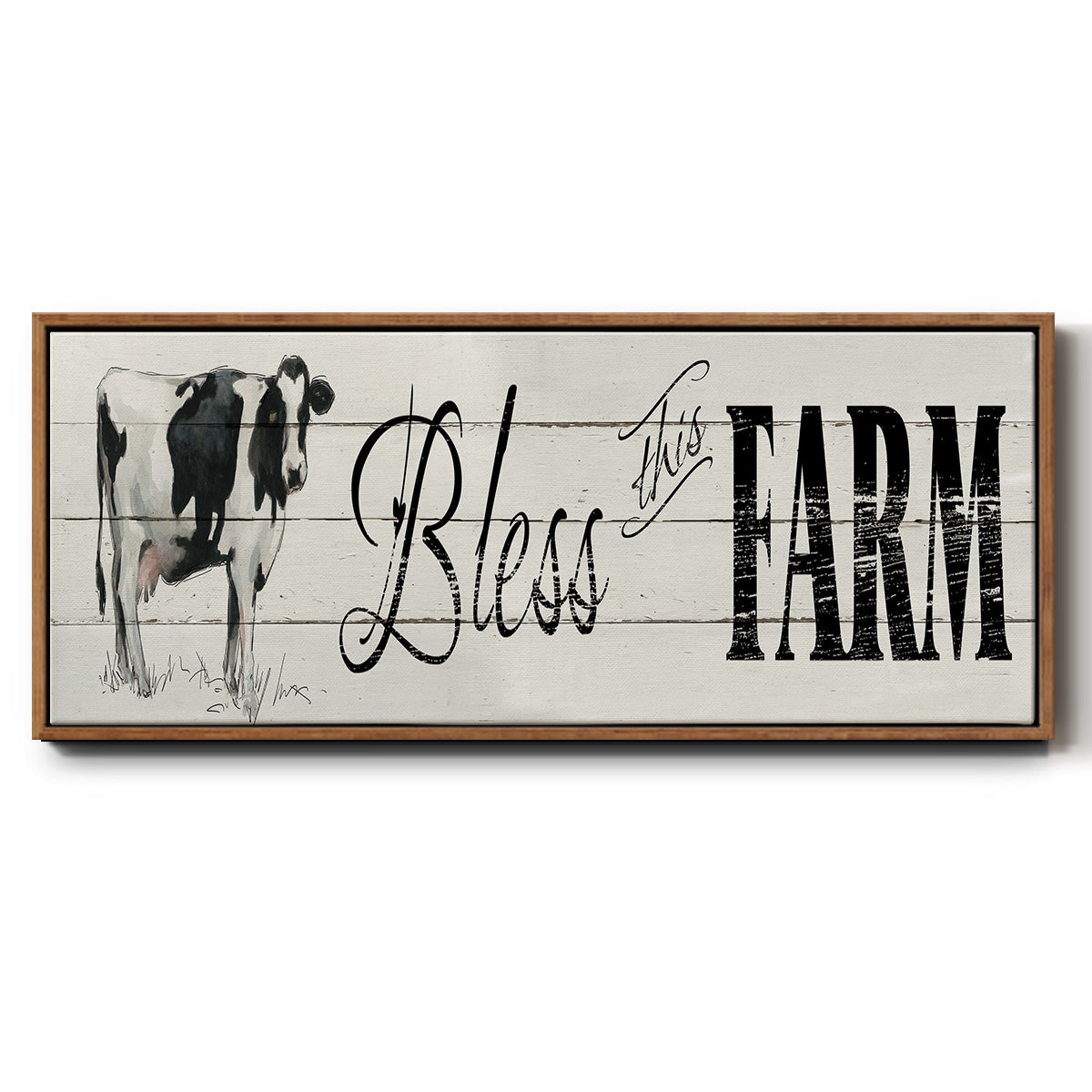 Bless This Farm - Floater Framed Canvas Print