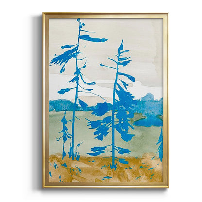 Cerulean Spruce I - Modern Framed Canvas Print