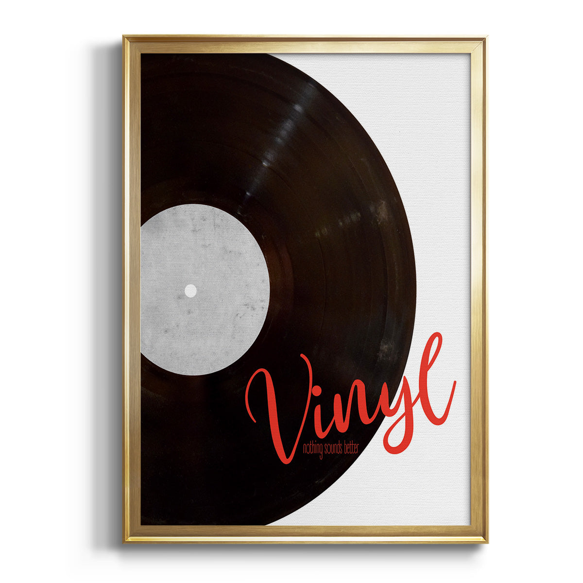 Vinyl - Modern Framed Canvas Print